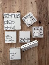 B-Ware Textplatten Set "PLATZSCHATZ"