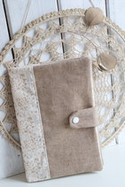 Untersuchungs-Hülle Leomuster und Leine beige, üni