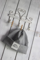 Ripp Beanie grau 1 - 3 Jahre
