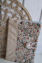 Untersuchungs-Hülle creme üni & Blumenstickerei