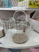Panier lapin rond