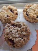 3x kriekencrumble zonder gluten, zonder koemelk/lactose