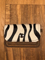 Portemonnee 'By Hinke' model 'Sandra' Bruin leer met zebra