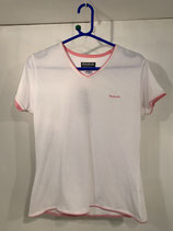 REEBOK V-Neck Tee White/Eggshell Pink