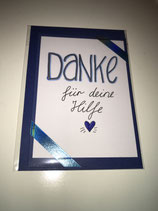 Danke Hilfe blau