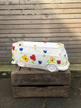 RIJ049BL Bus Gartenfigur Blumen