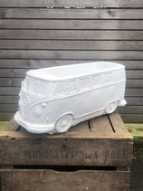RIJ049W Bus Gartenfigur weiß