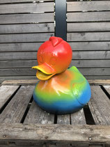 RIB253RB Ente Figur Regenbogenfarben