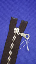 Rits 55 cm metaal deelbaar