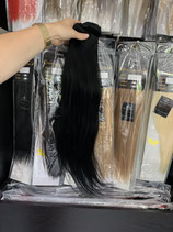 Clip-In Extensions (Set) 50-55cm 105 Gramm #01Schwarz