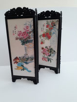 Oriental 4-Panel Reversible Room Divider Screen