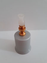 Brass Oil Table Lamp With Frost Shade