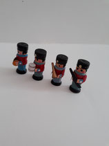 Colourful 4pc Wooden Band Toy Soldiers