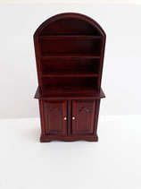 Open Arched Mahogany Wall Dresser Display Cabinet