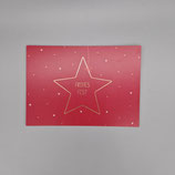 Postkarte Frohes Fest Rot