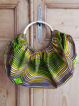 Sac boule Wax jaune/vert