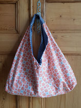 Sac origami Camelot corail/marine