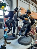 Blues Brothers Statue GFK Dekorations Figuren Skulpturen Dancing Skulpturen