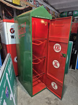 Castrol Öldosenschrank Ölkabinett Vintage Werkstattschrank (samt Inhalt)