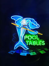 Pool Tables US-Neon Reklame Werbung Deko Amerika Leuchtschild Billard Halle