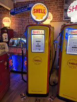 Shell Tanksäule Salzkotten 1A Zapfsäule Tankstelle Nostalgie Shell Alu-Globe