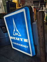 DEUTZ Leuchtreklame Deko Werbung Traktor LKW Auto Oldtimer Halle Garage
