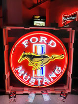 Ford Mustang Neon Werbung Riesiges XXL USA Schild Auto Leuchtreklame