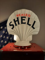Shell Muschel Globe aus schwerem Glas hochw. Deko Tankstelle Oldtimer Halle