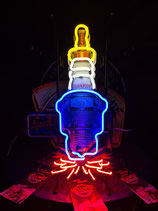 Champion Neonwerbung Reklame Licht Deko Schild Figur Werkstatt Eyecatcher