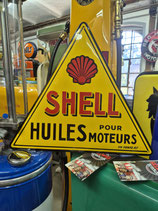 Shell Dreieck Motoroil Emaileschild Nostalgie Emaille Deko Industrie Halle