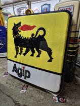 Agip Leuchtreklame Licht Reklame Deko Rennsport Auto Oldtimer Halle Garage