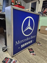 Mercedes Leuchtreklame Deko Werbung Traktor LKW Auto Oldtimer Halle Garage