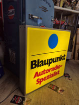 Blaupunkt Leuchtreklame Deko Werbung Auto Ausstellung Oldtimer Halle Garage