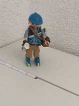 zeitungsverträger auf rollerblades
