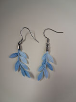 Boucle d'oreilles "épis" bleu