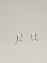 Crochet boucle d'oreille dormeuse 13mm argent 925