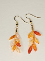 Boucle d'oreille "épis" orange
