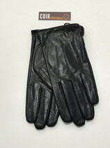 Gants en Cuir Noir Homme
