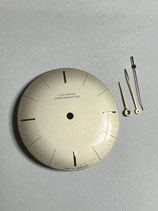 Junghans Chronometer Vintage Zifferblatt & Zeigersatz für Caliber Junghans J 85 (685) - Junghans Chronometer Dial & Hands - gebraucht mit leichten Altersspuren - used
