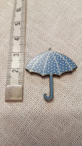 Knopf Regenschirm offen blau