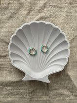 Creool rond turquoise