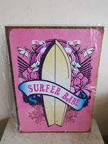 Wandbord Surf babe