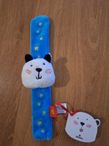moses Plüschiges Glitzer-Schnapparmband Eisbär
