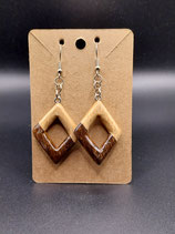 Boucles d'oreilles losange pour créer une jolie parure.