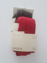 Lot de 2 collants en maille rouge et kaki bébé Mexx