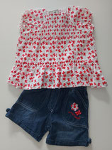 Ensemble blouse et short en jean Teddy Lu