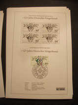 Bund 1319  125 Jahre Deutscher Sängerbund   SD
