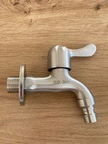 EDELSTAHL-WASSERHAHN 1/2"