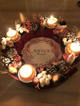 Couronne de Noël fleurs séchées