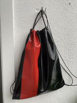 Rubberbag schwarz/black mit rotem Streifen/with red stripes - zerowaste